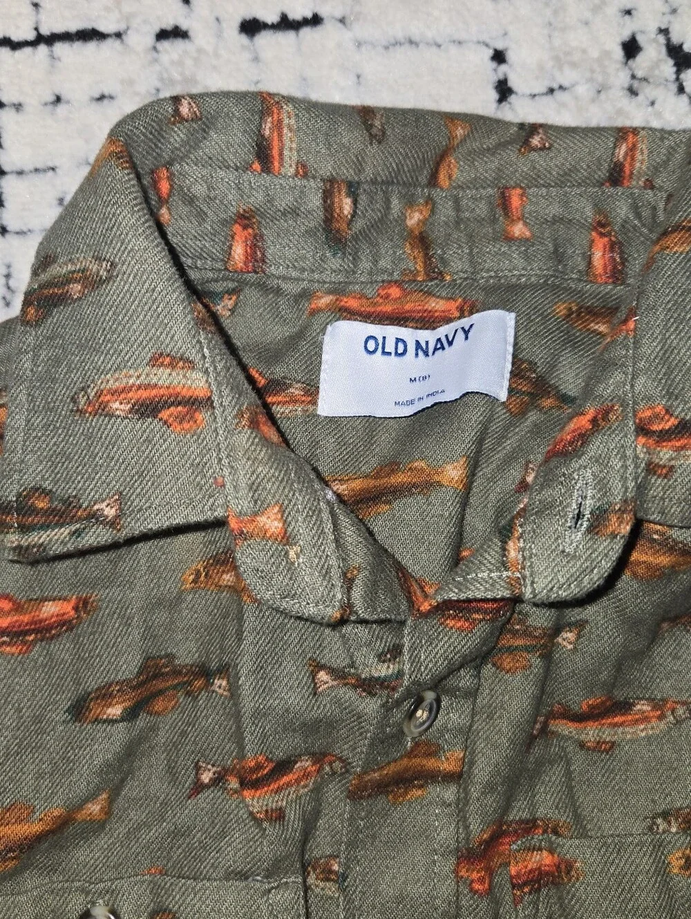 Old Navy Boys Trout Long Sleeve Button Up
